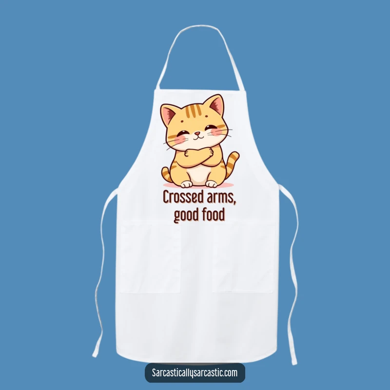 Funny Kawaii Cat Pout Apron: Cook with Cute Sass