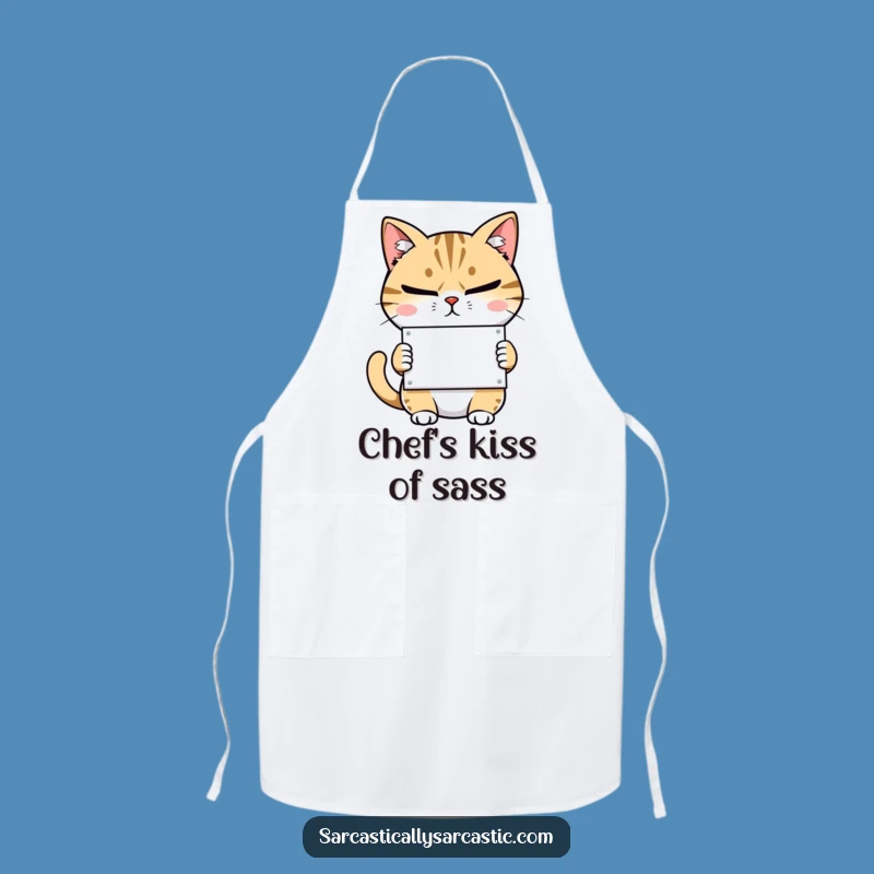 Funny Cat Chef Apron: Sarcastic Kitchen Wear, Perfect Humorous Gift