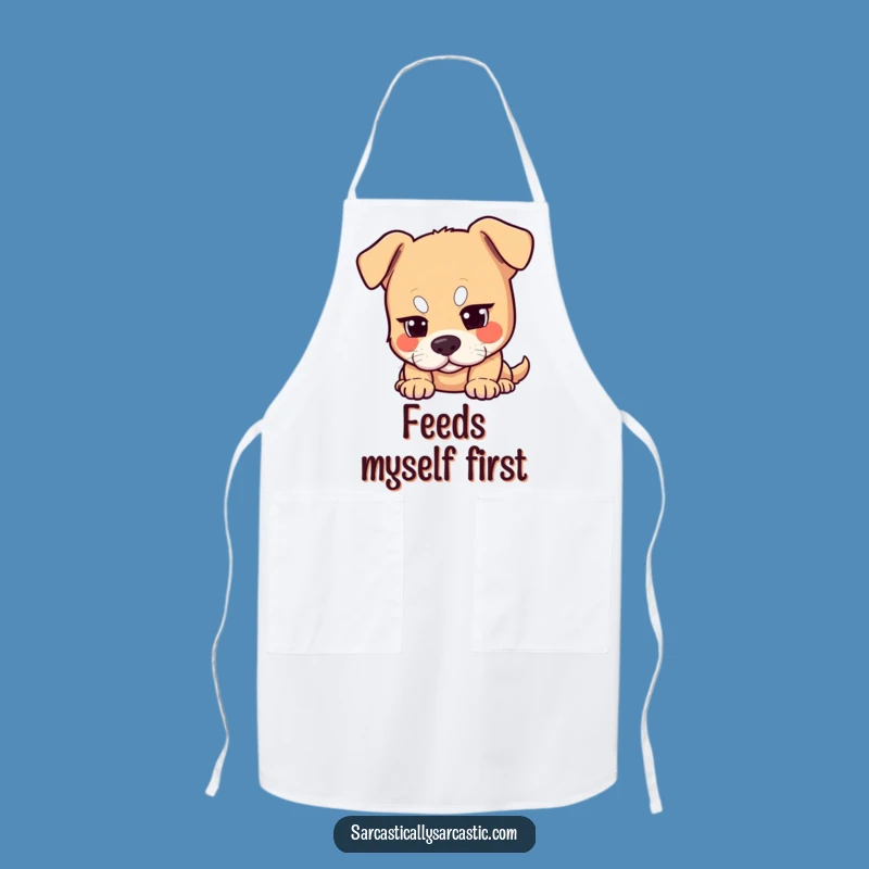 Funny Dog Eyebrow Apron - Cook with Sarcasm & Style