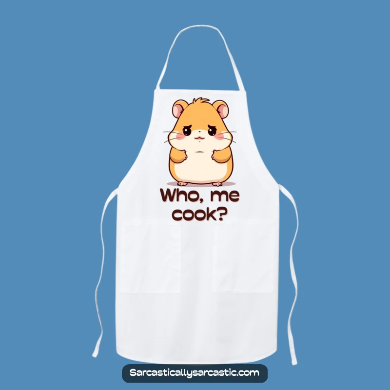 Funny Kawaii Hamster Apron: Shrug While You Cook, Perfect Funny Kitchen Gift!