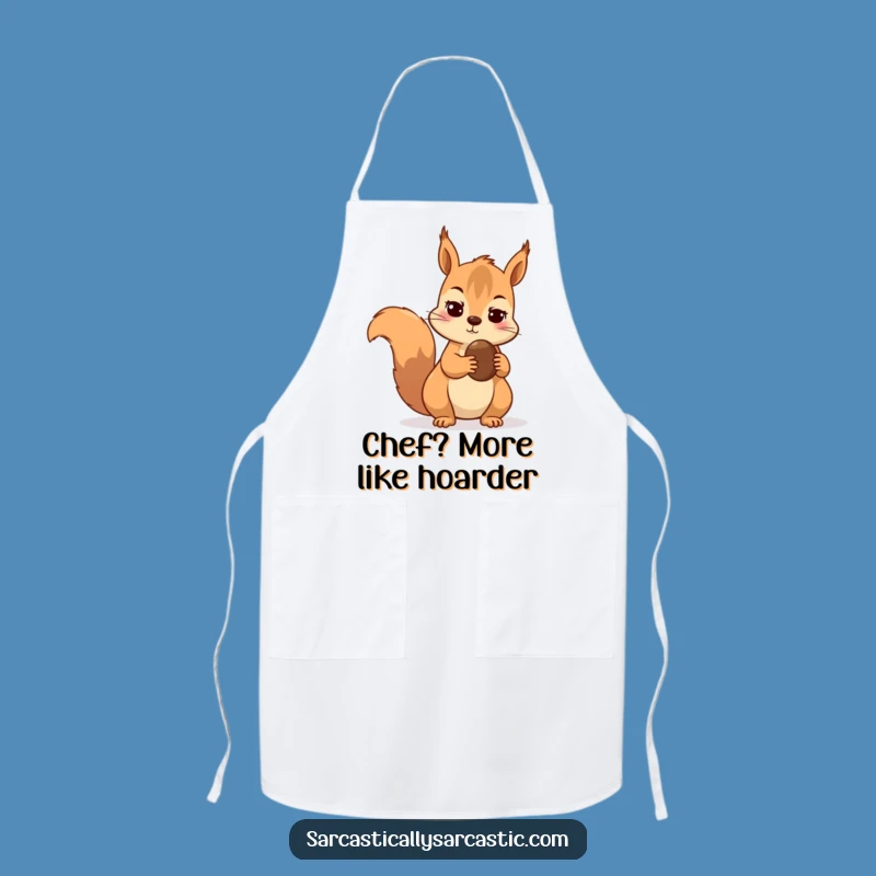 Funny Skeptical Squirrel Apron - Hilarious Chef's Gift for Kitchen Watchers