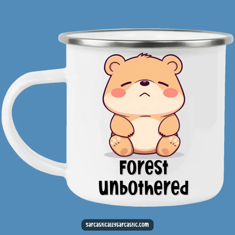 Funny Bear Shrug Camping Mug - Adventure with Zero Enthusiasm