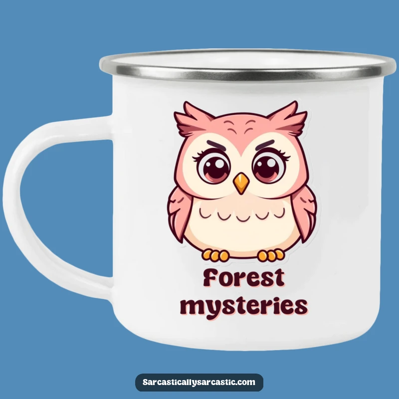 Funny Owl Camping Mug - Curious Head Tilt Camp Gift