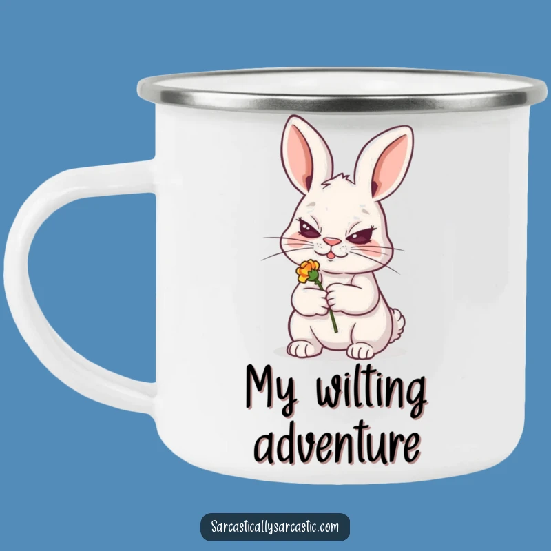 Funny Sly Rabbit Camping Mug - Campfire Mischief - Perfect Funny Gift
