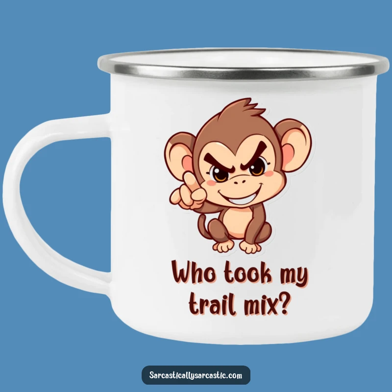 Funny Monkey Camping Mug: Hilarious Outdoor Companion for Mischievous Adventures
