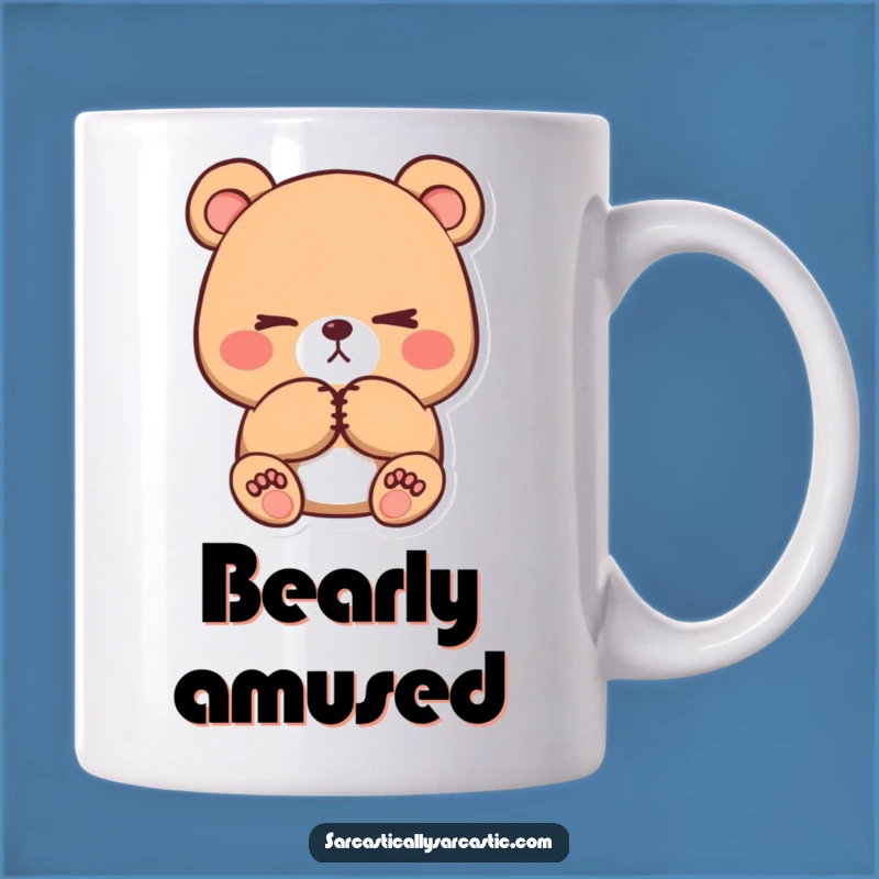 Funny Bear Mug: Subtle Eye-Roll for Unamused Coffee Moments