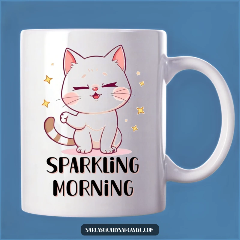 Funny Cat Mug - Mischievous Wink & Sparkle Juggle Gift