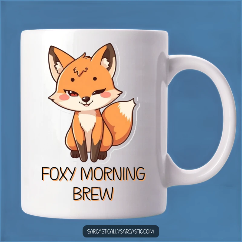Funny Sly Fox Mug: Cunning Character's Grin, a Clever Funny Gift
