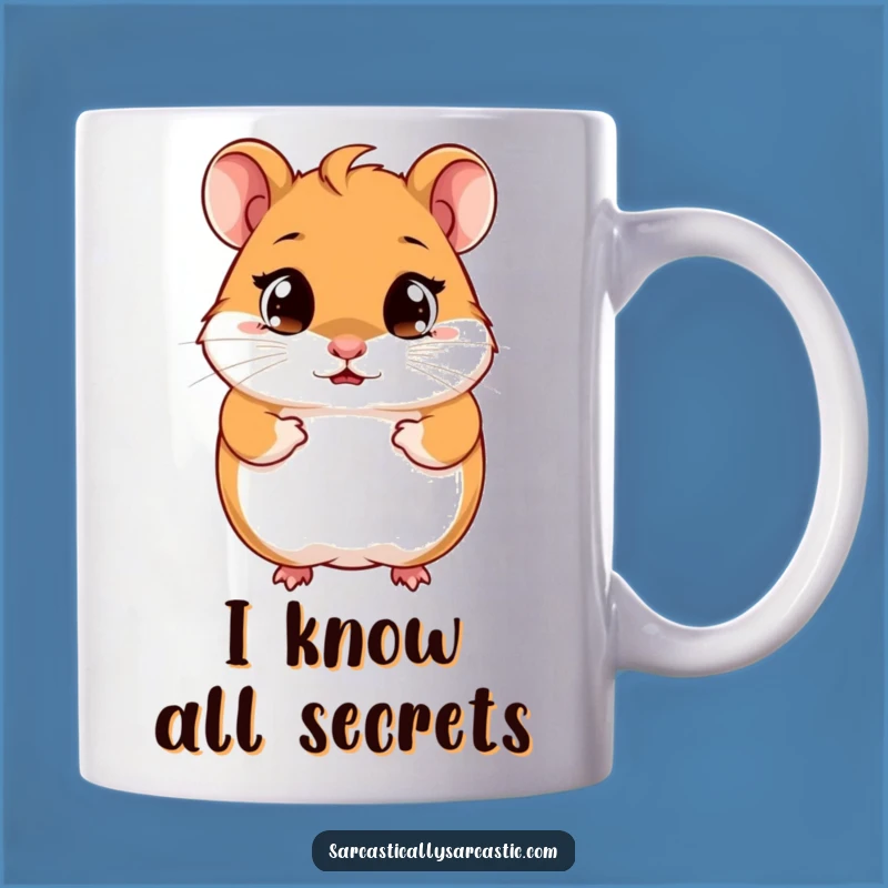 Funny Hamster Mug: Cute Smirking Rodent, Perfect Hilarious Gift!