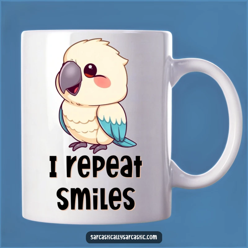 Funny Parrot Smirk Mug: Share a Chuckle with This Cheeky Avian Gift!