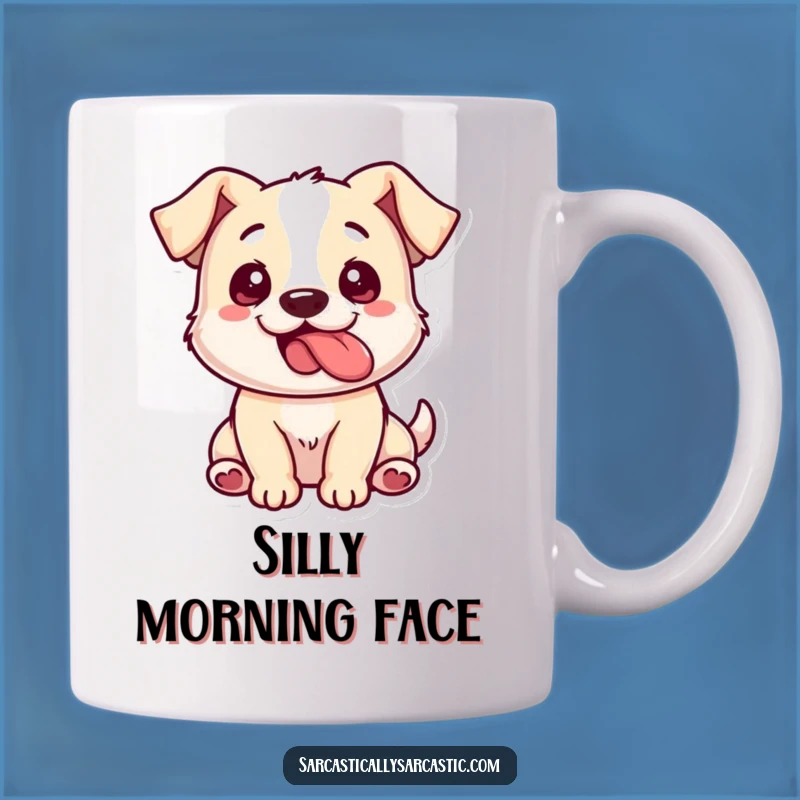 Funny Dog Tongue Out Mug: Playful Pup's Silly Joke Gift Mug