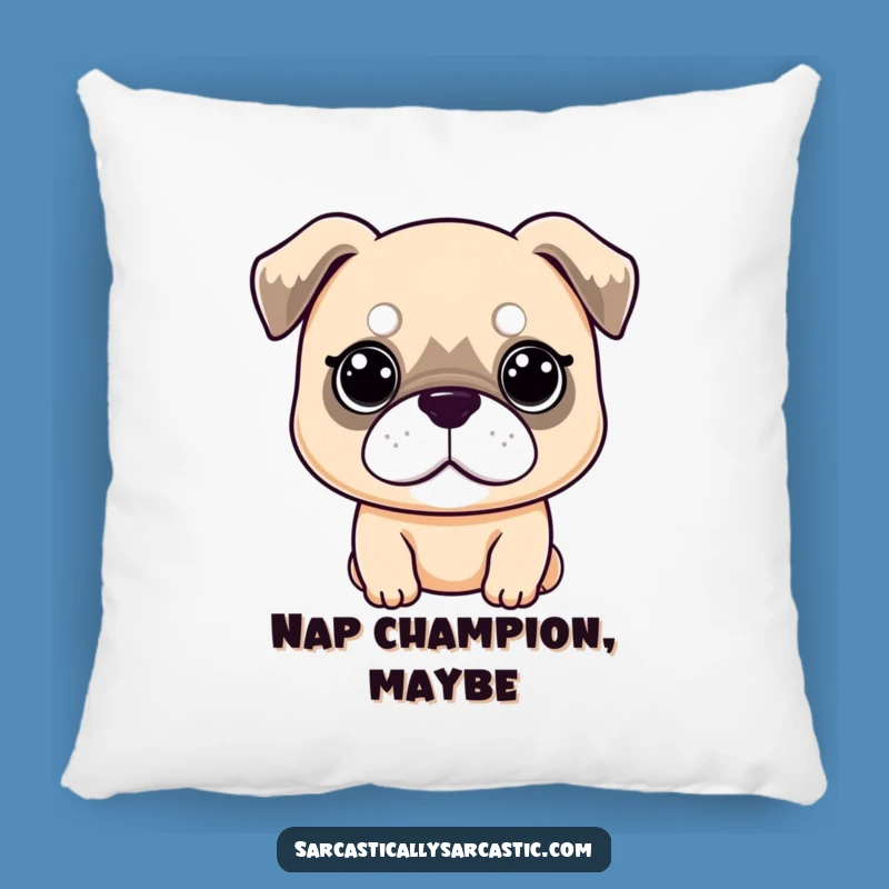 Funny Deadpan Dog Pillow: Soft Kawaii Canine Comfort, Perfect Funny Gift!