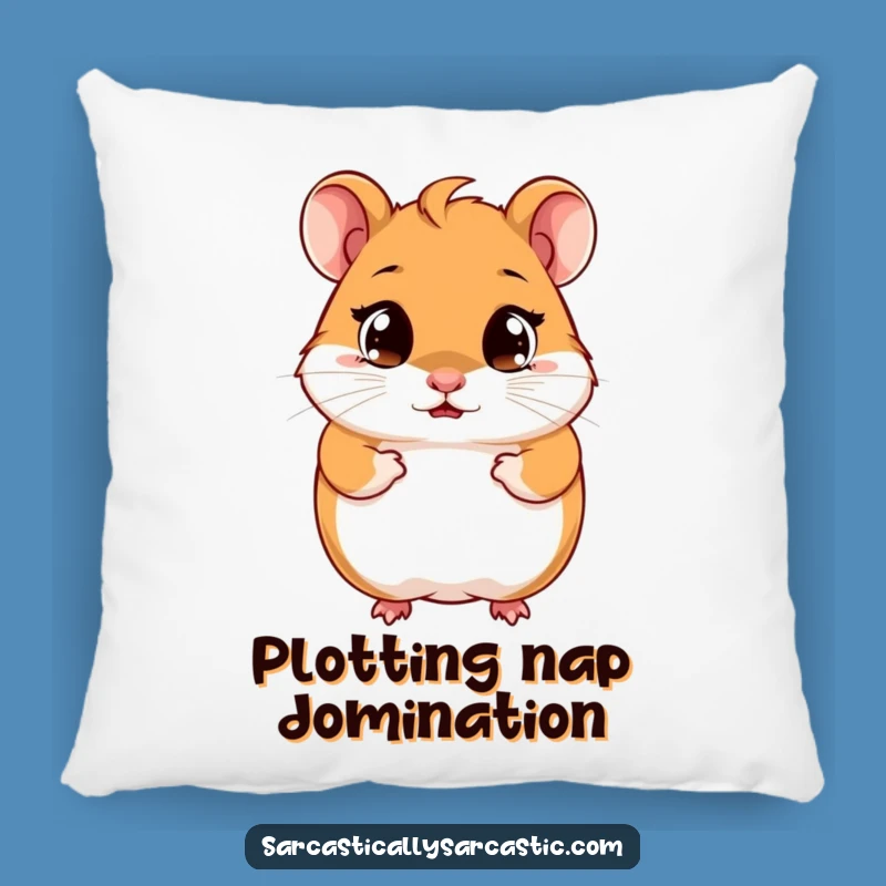 Funny Hamster Pillow: Cute Smirking Rodent Comfort, Perfect Gift!