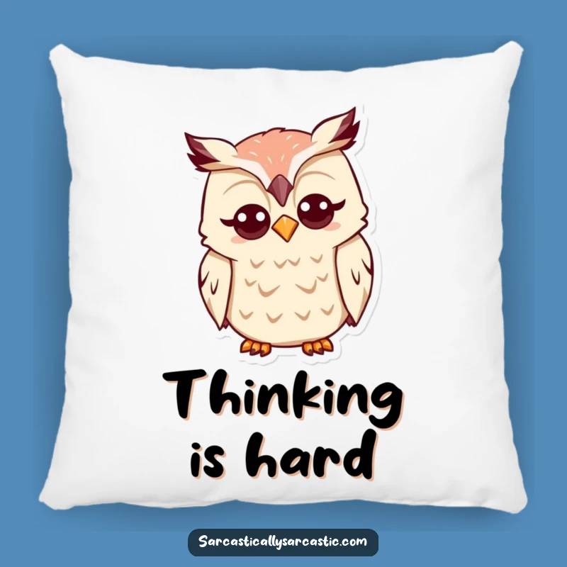 Funny Kawaii Owl Pillow: Quizzical Comfort, Soft and Hilarious Funny Gift!