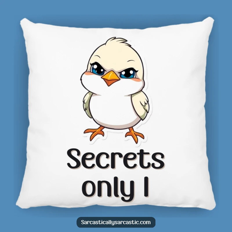 Funny Knowing Bird Pillow: Add Comfy Charm and Sly Humor to Your Home!