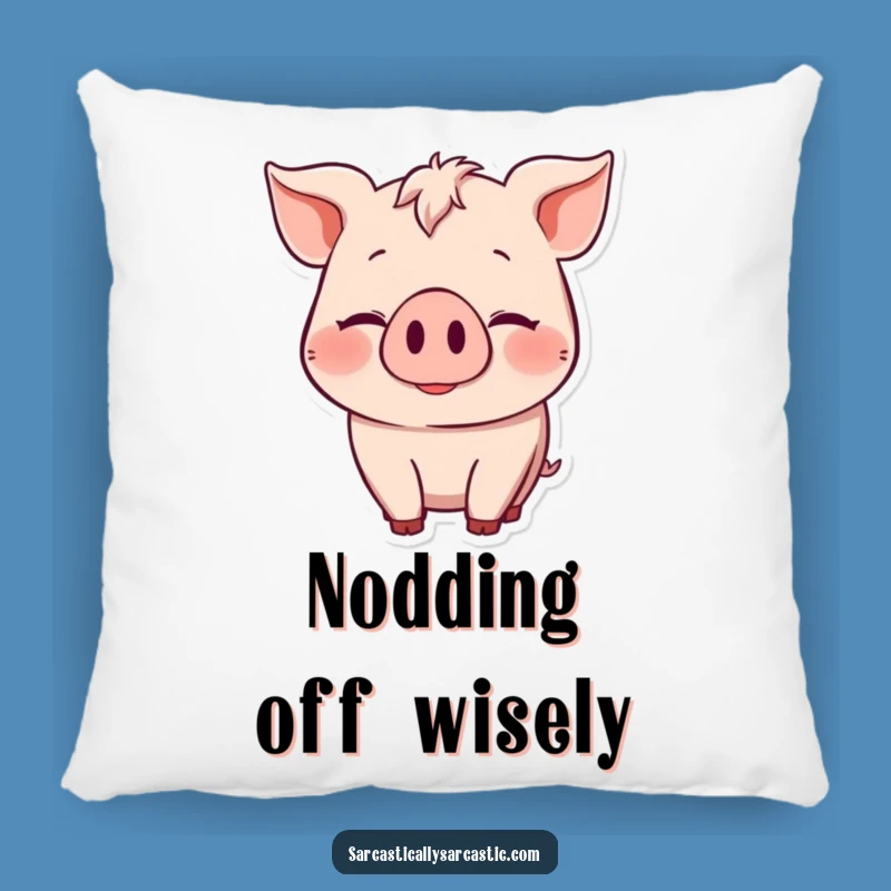 Funny Knowing Pig Pillow: Cozy & Hilarious Accent for Subtle Comfort