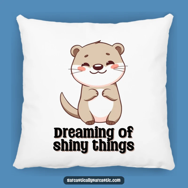 Funny Otter Pillow: Happy Teasing Comfort, Perfect Gift!