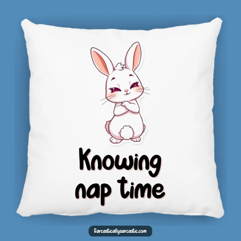 Funny Knowing Rabbit Pillow - Sly Character Cushion, Adorable Funny Gift