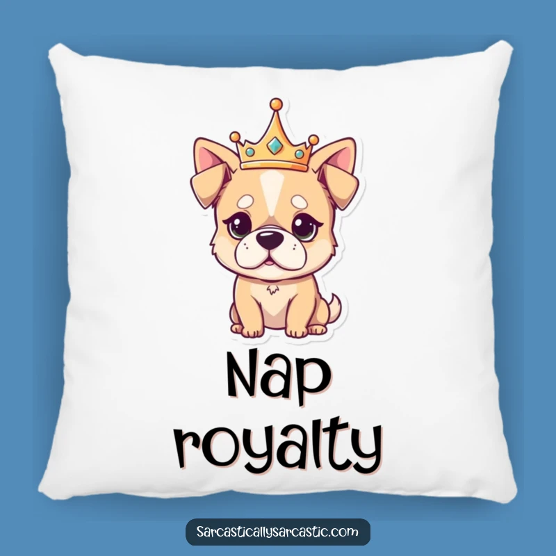 Funny Unimpressed Dog Pillow - Kawaii Royal Cushion for Cozy Sass