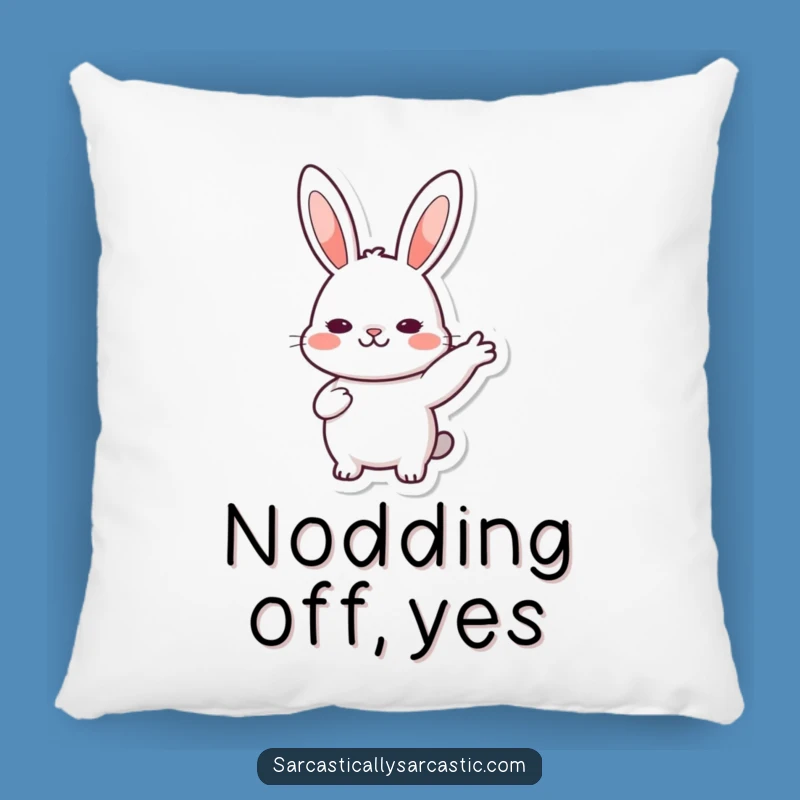 Funny Rabbit Nod Pillow: Soft Kawaii Character Comfort, Perfect Funny Gift!