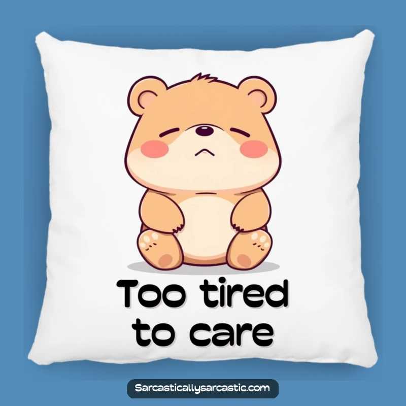 Funny Bear Shrug Pillow - Comfy & Unimpressed Accent Pillow