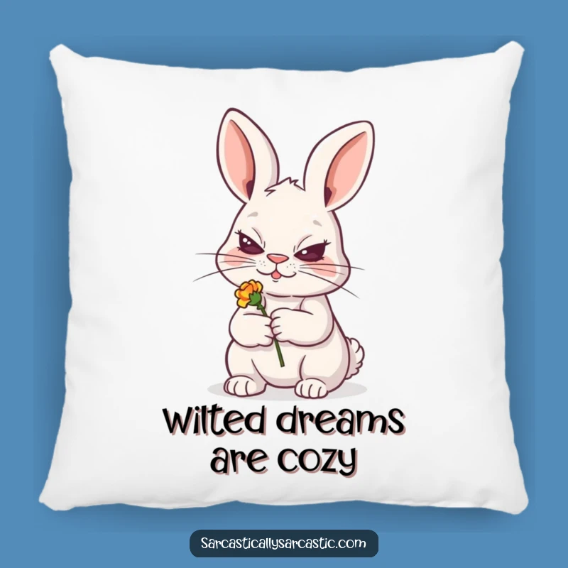 Funny Sly Rabbit Pillow - Cozy Mischief Cushion - Ideal Funny Gift