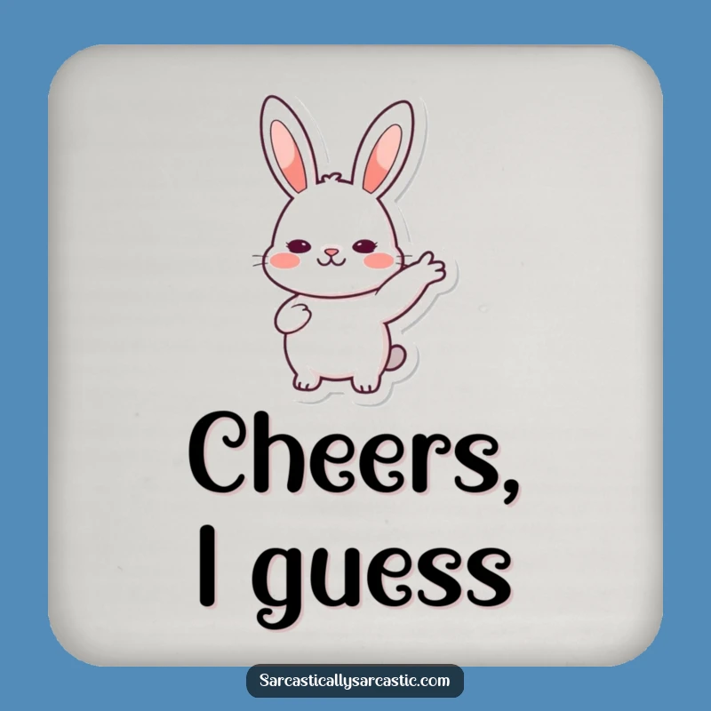 Funny Rabbit Nod Coasters: Kawaii Character Protects Surfaces, Perfect Funny Gift!