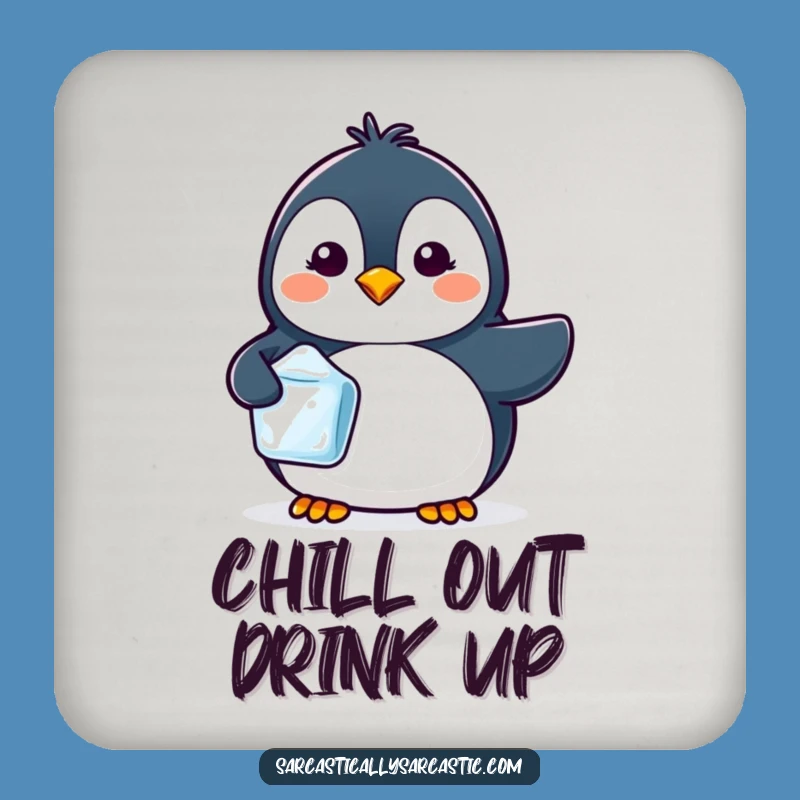Kawaii Penguin Ice Cube Coasters, Cool Protection Funny Gift