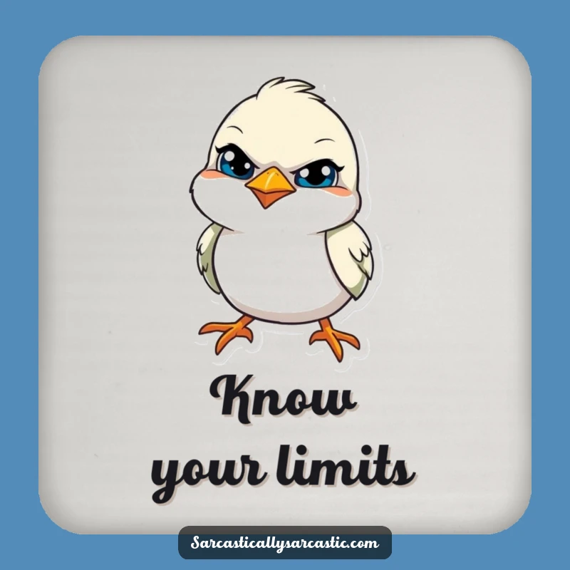 Funny Sly Bird Coaster Set: Protect Surfaces with Knowing Style!