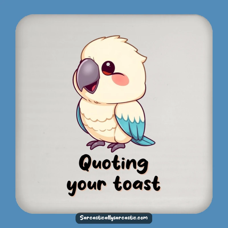 Funny Parrot Smirk Coaster Set: Protect Surfaces with Cheeky Style!