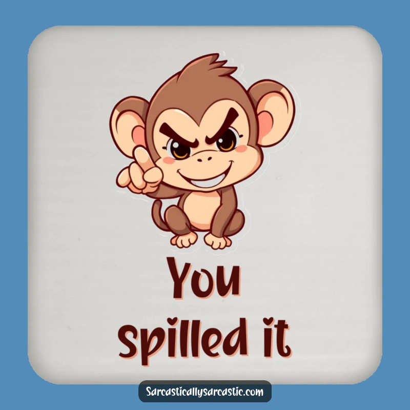 Funny Monkey Drink Coaster: Hilarious Protection with a Mischievous Grin