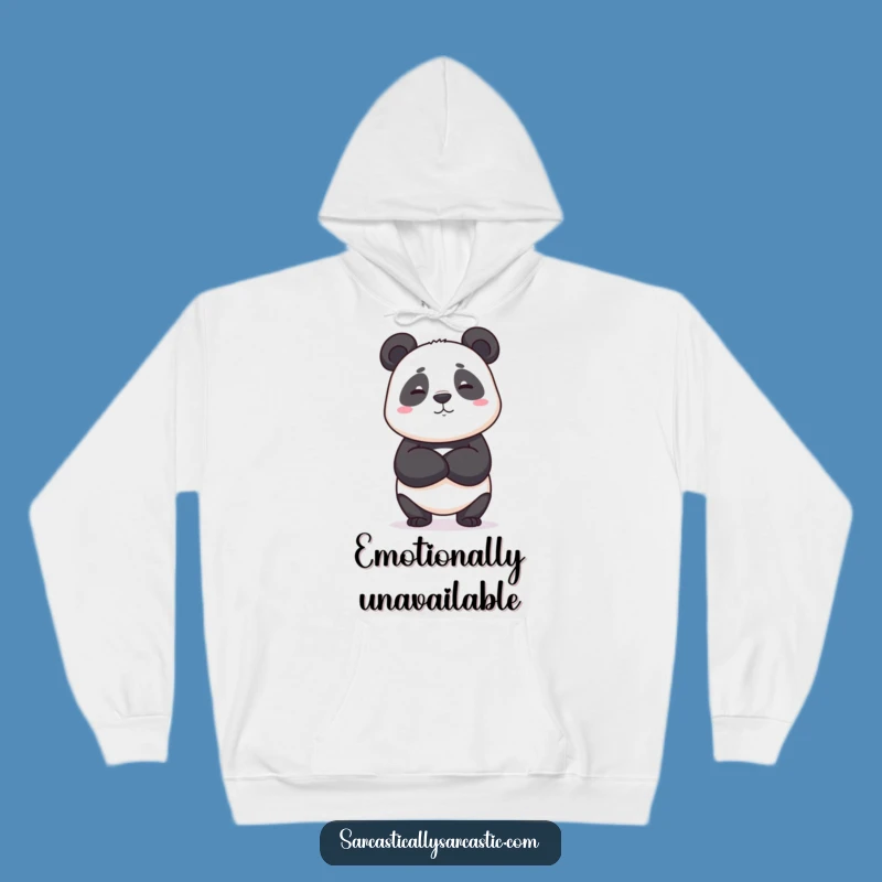 Stay warm and unbothered in this cozy hoodie. The deadpan panda is the ultimate symbol of chill indifference.