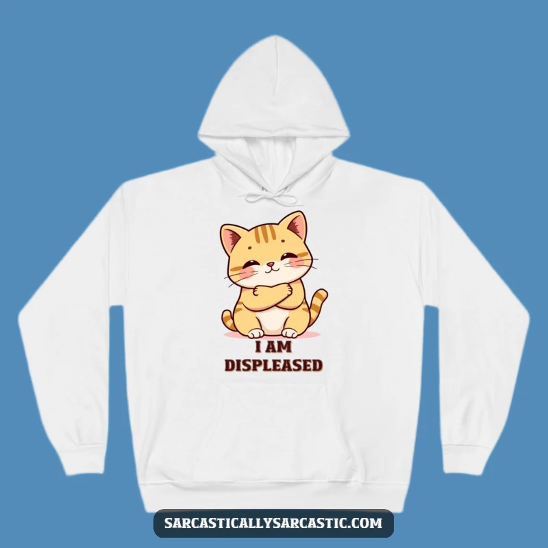Funny Kawaii Cat Pout Hoodie: Cozy Up with Cute Sass