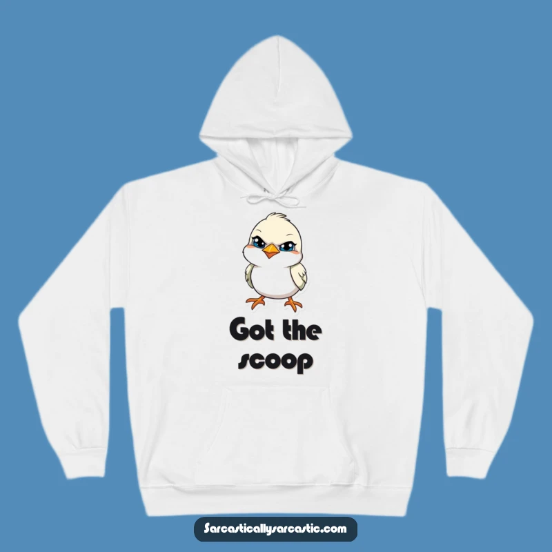 Funny Knowing Bird Hoodie: Stay Cozy with This Slyly Humorous Design!