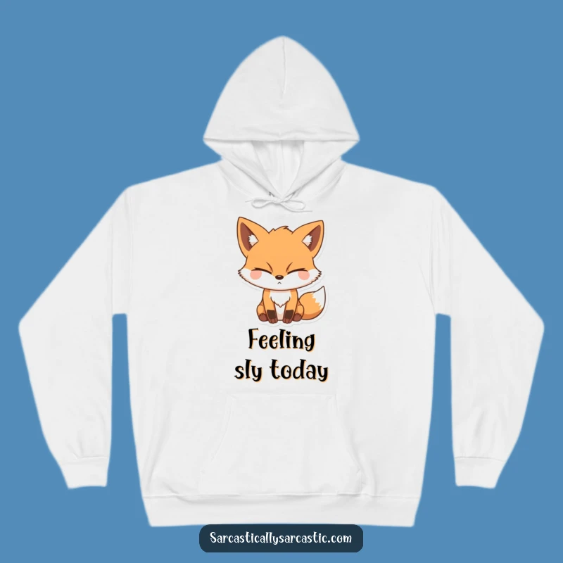 Funny Sly Fox Hoodie: Cozy, Winking Character Apparel for a Cunning Funny Gift