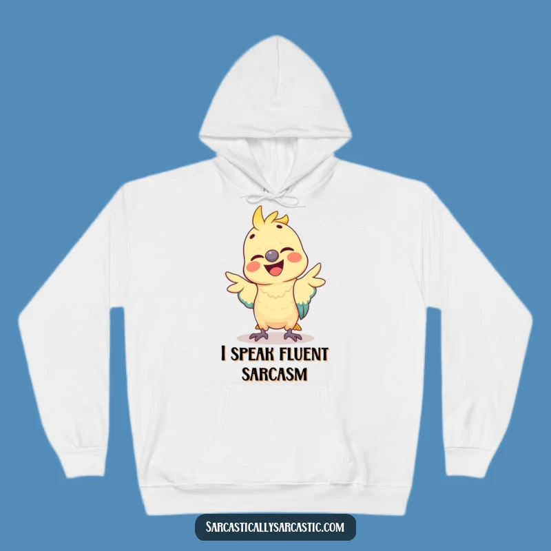 Funny Parrot Mimicking Gesture Hoodie: Cozy Laughs for Chilly Days!