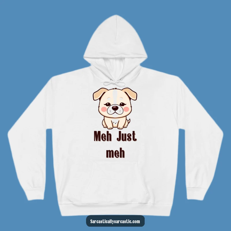 Funny Kawaii Dog Hoodie: Cozy Deadpan Style, Perfect Gift