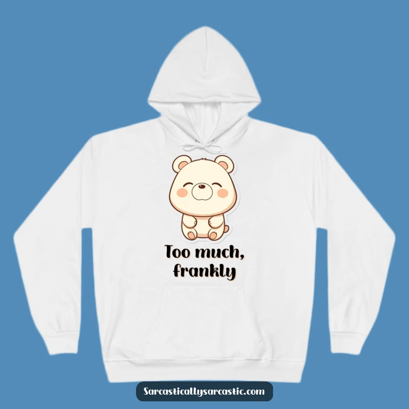 Funny Bear Eye-Roll Hoodie: Cozy & Hilarious Gift for Relatable People