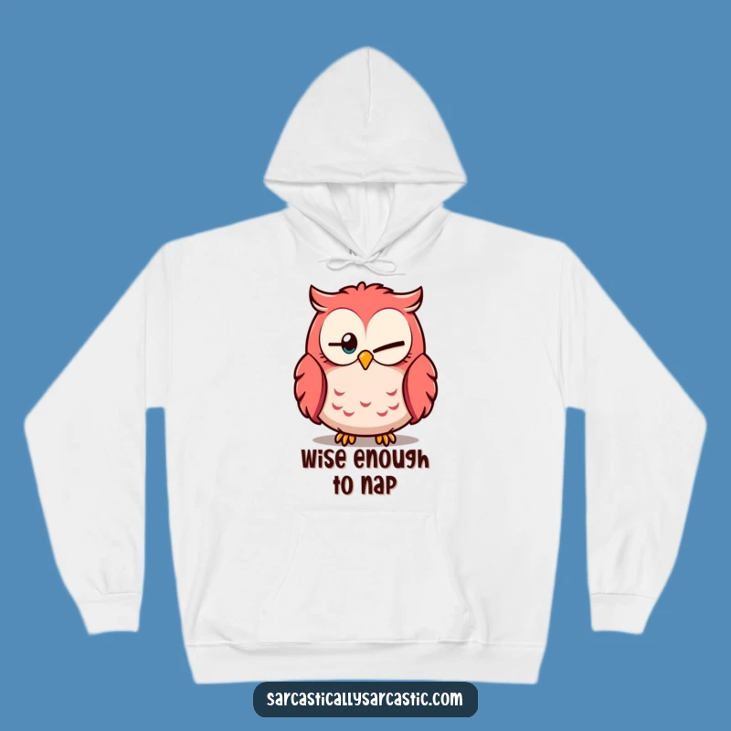 Funny Owl Knowingly Close Eye Hoodie: Cozy & Hilarious Wise Gift