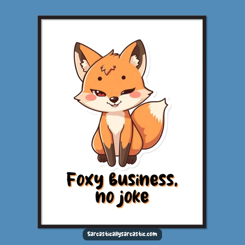 Free Printable Wall Art: Sly Fox Character - Funny Downloadable Decor!