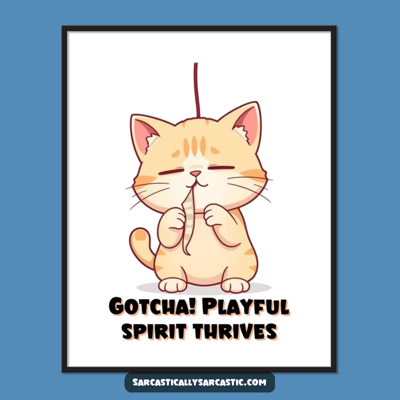 Funny Free Printable Cat Wall Art - Playful Kitty Downloadable Decor