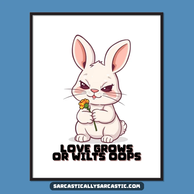 Mischievous Free Printable Wall Art: Sly Rabbit - Quirky Downloadable Decor!