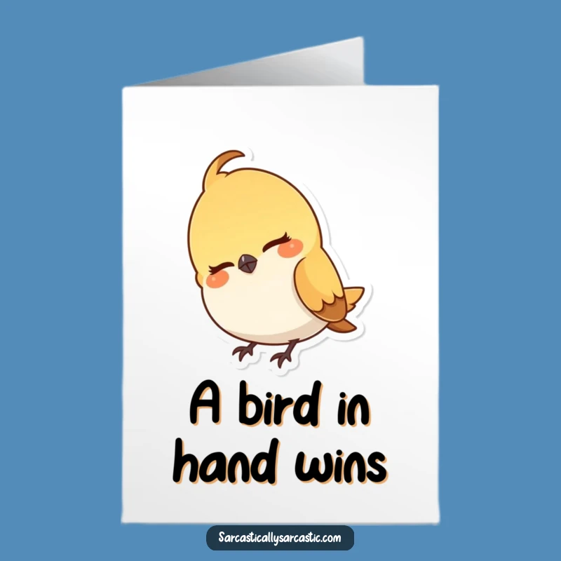 Free Printable Bird Birthday Card: Funny Downloadable Greeting for a Smirking Pal
