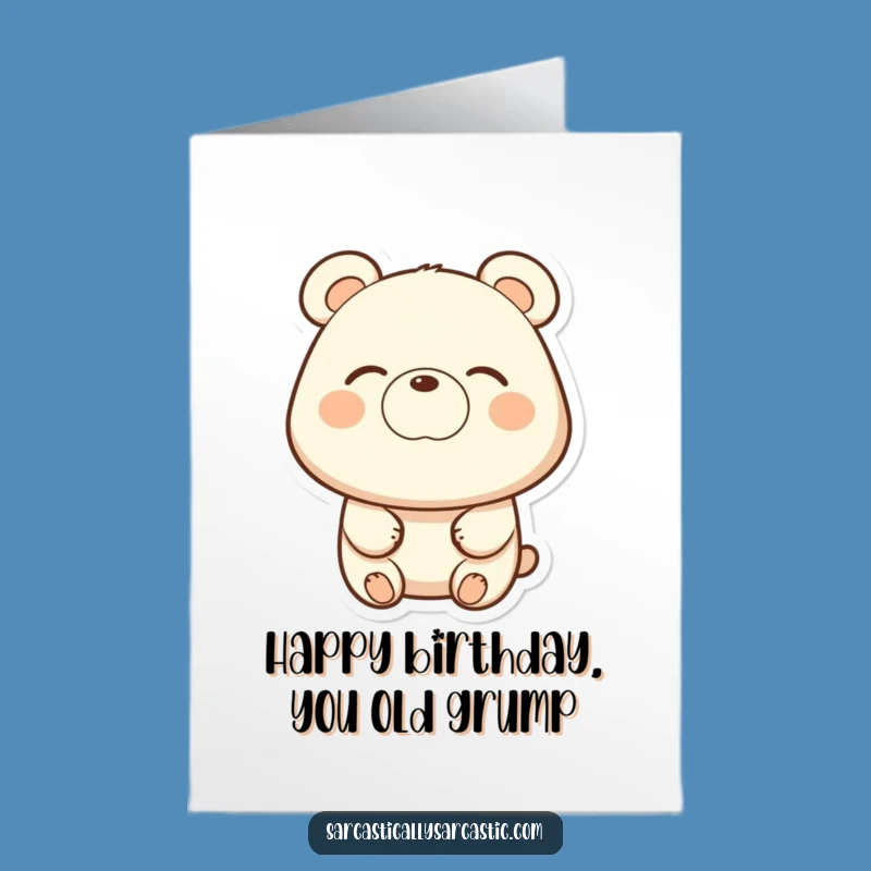 Free Printable Birthday Card: Bear's Eye-Roll for Hilarious Birthday Wishes