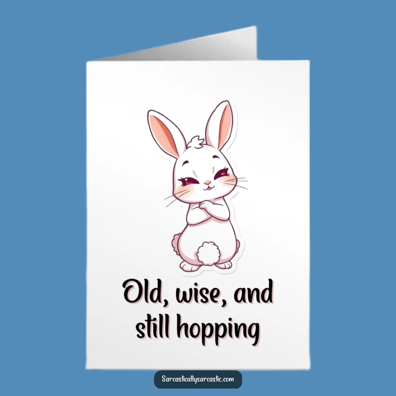 Wish them a happy birthday with this Free Printable card featuring a rabbit with a mischievous smirk. Easy to Print at Home for a clever note.