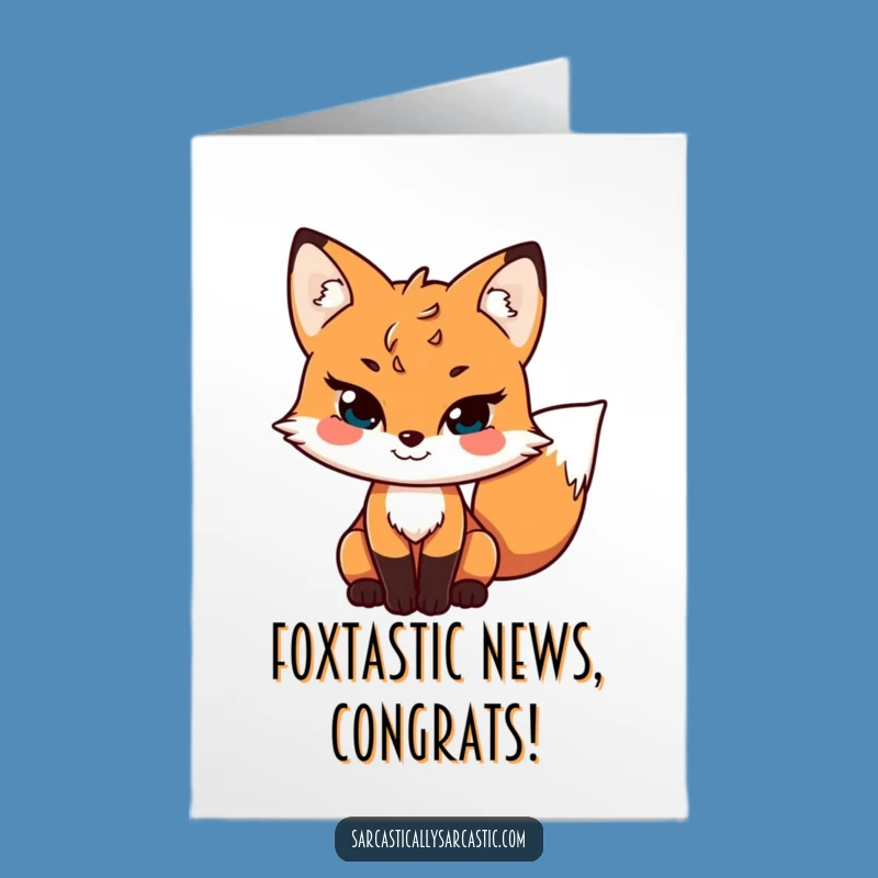 Free Printable Fox Congratulations Card: Witty Downloadable Gift