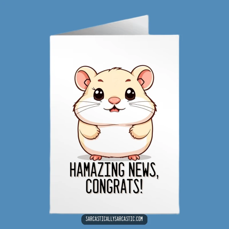 Free Printable Hamster Congratulations Card: Smart Downloadable Gift