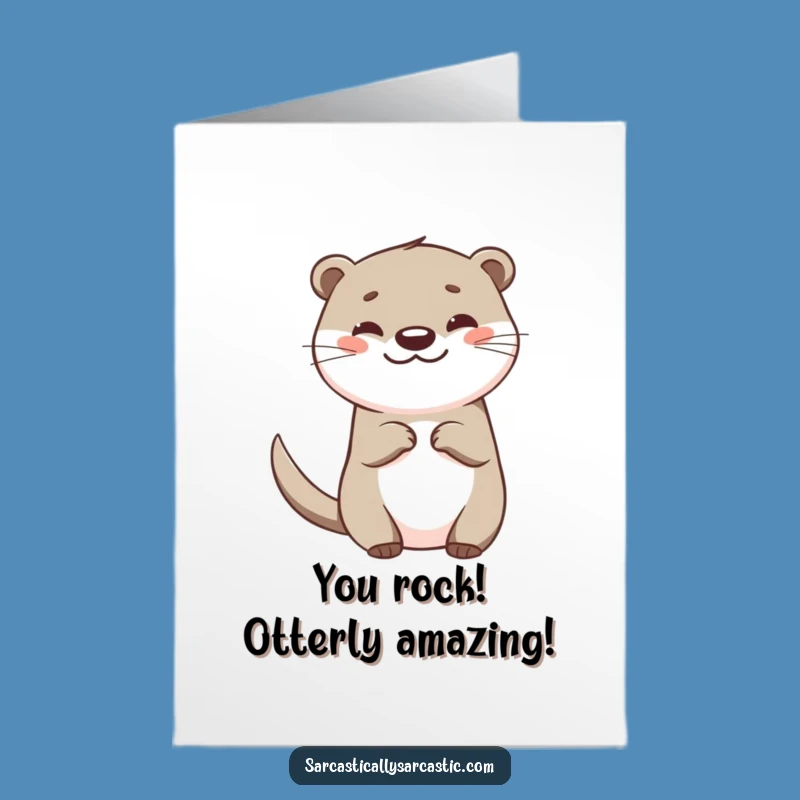 Free Printable Otter Congrats Card: Hilarious Downloadable for Every Victory Splash!