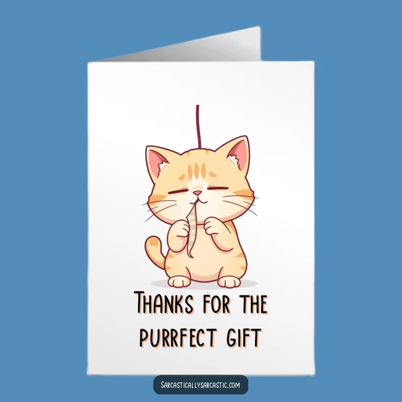 Free Printable Cat Thank You Card - Playful Feline Downloadable Gift