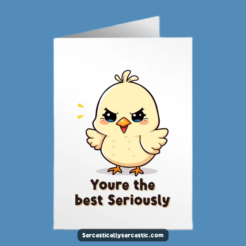 Free Printable Sarcastic Bird Thank You Card - Humorous Downloadable Gift for Gratitude!